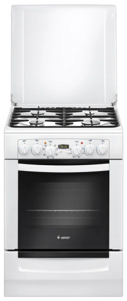 Кухонная плита GEFEST 6102-03, комбинированная, 4 газовые конфорки, электрическая духовка, электроподжиг, 55 л