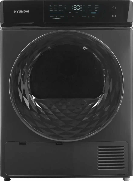 Сушильная машина Hyundai DFE8401, конденсационная, тепловой насос, загрузка 8 кг, A++, электронное управление, 15 программ сушки