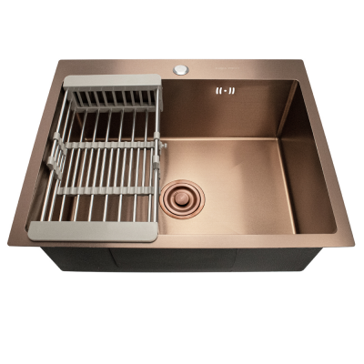 Врезная кухонная мойка 50 см, Fabia Profi 60503, медь