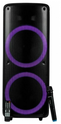 Колонка портативная Nakatomi GS59 120 Вт, Bluetooth, FM, USB, SD, LED + микрофон