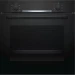 Встраиваемый электрический духовой шкаф Bosch HBA530BB0S, чёрный, 71 л, EcoClean, 4 режима, механическое управление