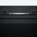 Встраиваемый электрический духовой шкаф Bosch HBA530BB0S, чёрный, 71 л, EcoClean, 4 режима, механическое управление