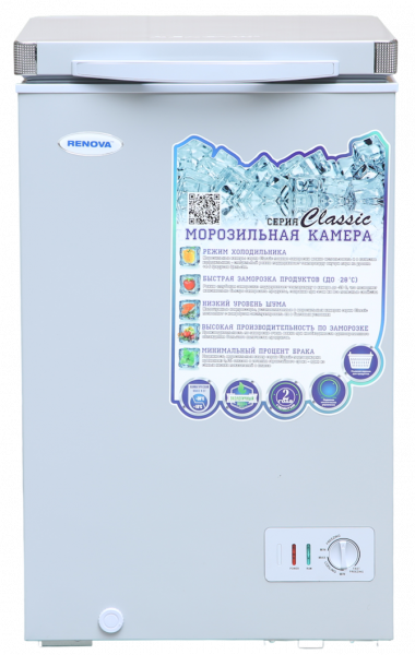 Морозильник ларь RENOVA FC-110C (серебро)