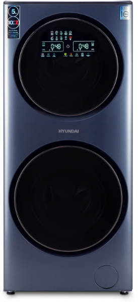 Стиральная машина с сушкой Hyundai WMD9425, темно-синий, 15/7 кг, 1400 об/мин, 18 программ