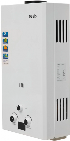 Проточный газовый водонагреватель Oasis OR-24W, белый