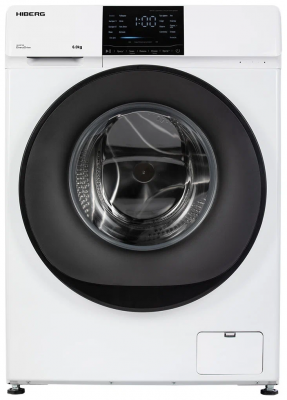 Стиральная машина HIBERG i-DDQ6 - 612 W, белая, 6 кг, 1200 об/мин, 16 программ, инверторная