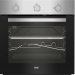 Газовый духовой шкаф BEKO BBIGT21100X 7779420261, нержавеющая сталь, газ-контроль, поворотные переключатели, 72 л