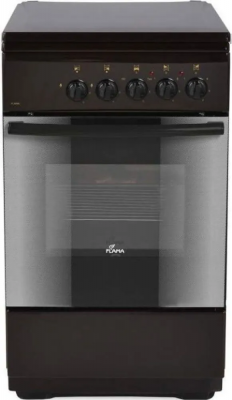 Кухонная плита Flama RK 2211 B, комбинированная, конфорки: 2 газовые, 2 электрические, эмалированная, электрическая духовка, 50 л