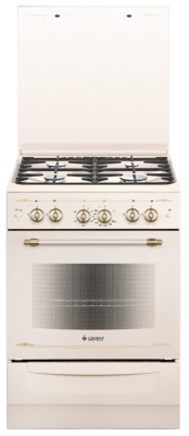 Кухонная плита GEFEST 6100-02 0182, газ-контроль духовки, эмалированная, электроподжиг, 52 л
