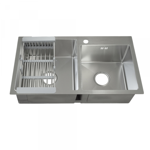 Врезная кухонная мойка Fabia Profi 78433 0.8/220, 78х43см, нержавеющая сталь