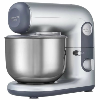 Планетарный миксер Polaris PKM 1403, объем чаши 5 л, 3 насадки, 6 скоростей, 1400 Вт