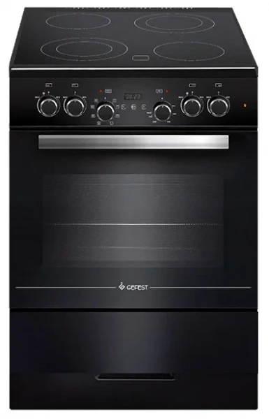 Кухонная плита GEFEST 6560-03 0057, электрическая, двухзонная конфорка, 4 зоны для приготовления, А, 55 л