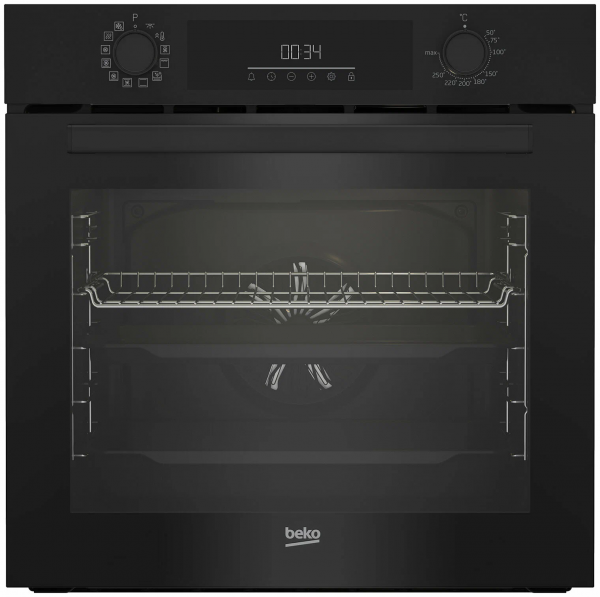 Электрический духовой шкаф BEKO BBIM11301B, чёрный, 72 л, 12 режимов, эмаль легкой очистки