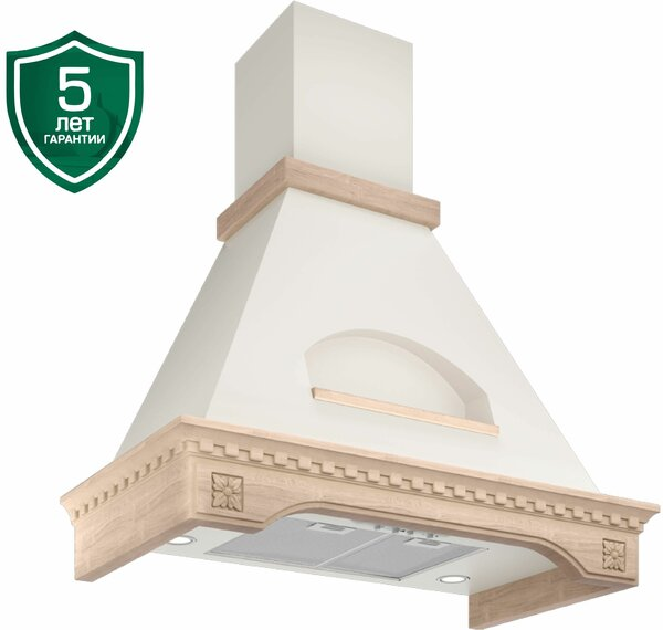 Вытяжка Elikor Бельведер Флореале 90P-650-P3D бежевый/дуб неок