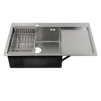 Врезная кухонная мойка Fabia Profi 80503L 0.8/200, 80х50см, нержавеющая сталь