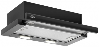 Кухонная вытяжка Elikor Интегра 60П-400-В2Л (черный), количество регулировок мощности 2, ширина 49,6см