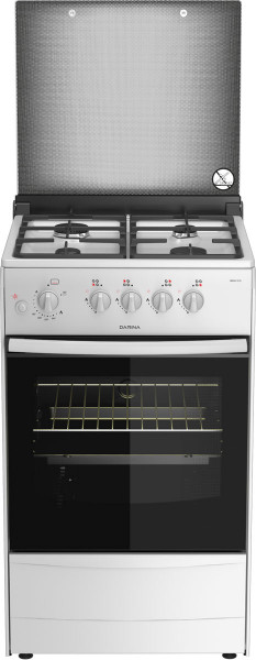 Газовая плита DARINA 1B1 GM441 018 W, электроподжиг, 4 конфорки, эмалированная, 50 л