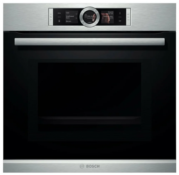 Электрический духовой шкаф Bosch HMG636BS1, серебристый