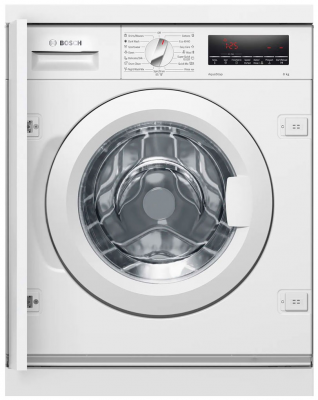 Встраиваемая стиральная машина Bosch WIW28542EU Serie 8, белая, 8 кг, 1400 об/мин, инверторная, 15 программ