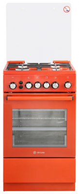 Газовая плита De Luxe 5040.40Г (КР) Ч/Р-017, оранжевый