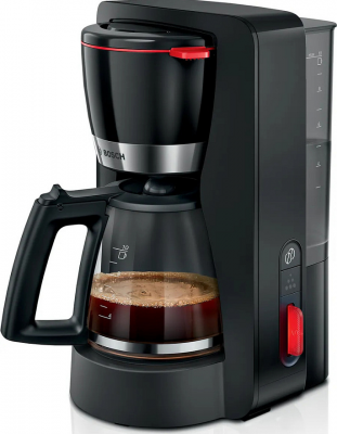 Электрическая капельная кофеварка Bosch TKA4M233, 1200Вт, черный цвет, 1,4л