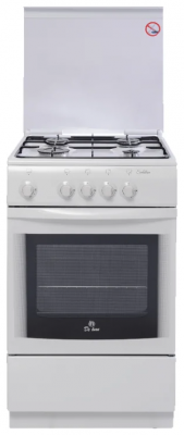 Кухонная плита De luxe 5040.37Г (КР), эмалированная, 4 конфорки, газовая духовка, 43 л, традиционная очистка, поворотный механизм