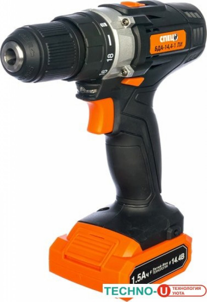 Дрель-шуруповерт Спец БДА-14.4-1 ЛИ (с 1-им АКБ)