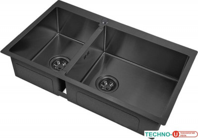 Кухонная мойка ZorG PVD-78-2-51-R (графит)