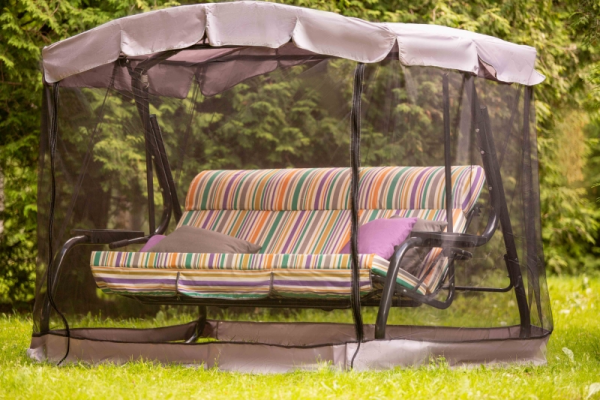 Садовые качели 3-местные с москитной сеткой Olsa Турин Премиум с1265