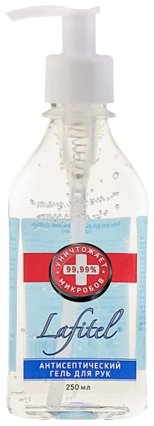 Антисептик-гель для рук LAFITEL спиртсодержащий (68%) с дозатором 250 мл 