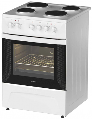 Электрическая плита DARINA 1D EM141 404 W, белый, эмалированная, A, 4 зоны нагрева, 50 л