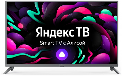 43" Телевизор STARWIND LED43UG400 LED на платформе Яндекс.ТВ, стальной