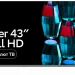 43″ Телевизор SBER SDX 43F2014S, DLED, FHD, 60 Гц, Салют ТВ