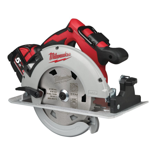 Аккумуляторная циркулярная пила по дереву и пластику Milwaukee M18 BLCS66-502X (Li-Ion 5Ач) 4933464590