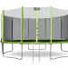Каркасный батут Alpin 15 ft (465 см) с защитной сеткой и лестницей 465х465х269 см черный/зеленый