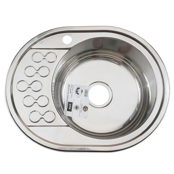 Врезная кухонная мойка FRANK 574508R 0.8/180, 57х45см, нержавеющая сталь