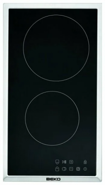 Варочная панель BEKO HDMC 32400 TX, независимая, конфорок - 2 шт, панель - стеклокерамика, 3000 Вт