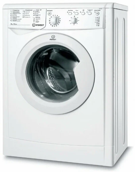 Стиральная машина Indesit IWSB 5085, белая, 5 кг, 16 программ, 800 об/мин, с фронтальной загрузкой