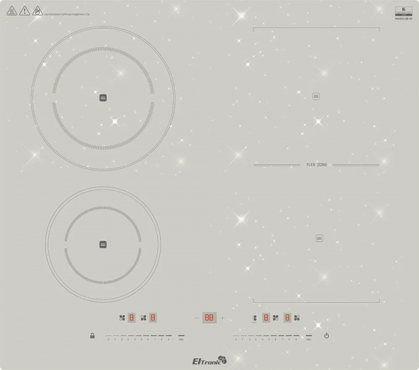 Варочная панель ELTRONIC (88-36) 4 конфорки индукционная бежевый
