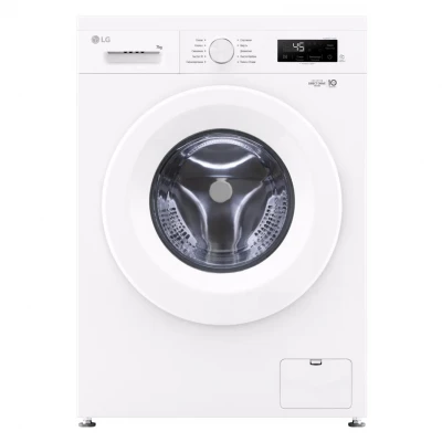 Стиральная машина LG F2Y1HS3W, белая, с фронтальной загрузкой, с паром, 7кг, 1200об/мин, инверторная