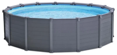 Каркасный бассейн Intex Graphite Gray Panel 26384 (478х124)