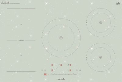 Варочная панель ELTRONIC (88-38) 5 конфорок индукционная Серо-зеленый