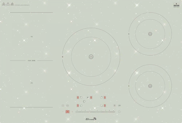 Варочная панель ELTRONIC (88-38) 5 конфорок индукционная Серо-зеленый