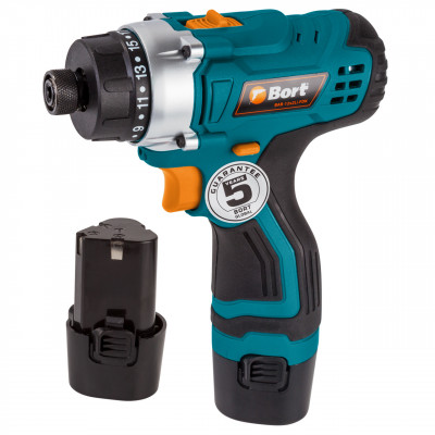 Дрель-шуруповерт Bort BAB-12x2Li-FDK (с 2-мя АКБ)