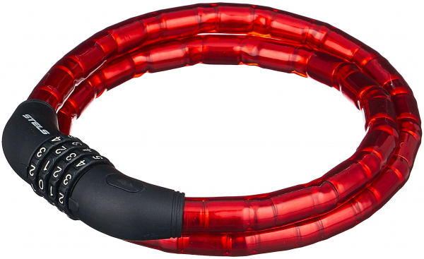 Велозамок тросовый STELS 81601 красный