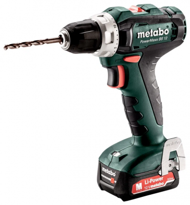 Дрель-шуруповерт Metabo PowerMaxx BS 12 601036500 (с 2-мя АКБ 2 Ah, кейс)