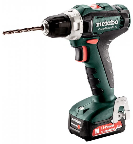 Дрель-шуруповерт Metabo PowerMaxx BS 12 601036500 (с 2-мя АКБ 2 Ah, кейс)