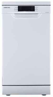 Посудомоечная машина HIBERG F48 1030 W, белый, узкая, отдельностоящая, 8 программ, конденсационная