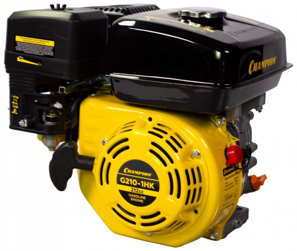 Бензиновый двигатель CHAMPION G210HK (7лс/5,1квт 212см³ 19мм шпонка 15,3кг)
