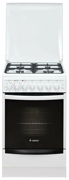 Кухонная плита GEFEST 5102-03 0023, эмалированная, 4 газовые конфорки, электрическая духовка, гриль, традиционная очистка, конвекция, 55 л